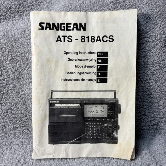 Sangean Other - Sangean ATS 818 Acs Manual Vintage 381A304